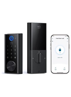 eufy Security Smart Lock S230, Keyless Fingerprint Lock for Front Door, Easy Installation, Built-in Wi-Fi, Reliable App for Remote Access, One-Year Battery Life, BHMA Certified, IP65 Weatherproof