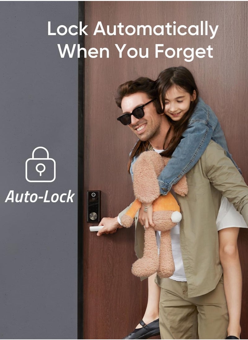 Anker - eufy Security Smart Lock S230, Keyless Fingerprint Lock for Front Door, Easy Installation, Built-in Wi-Fi, Reliable App for Remote Access, One-Year Battery Life, BHMA Certified, IP65 Weatherproof - Image 1