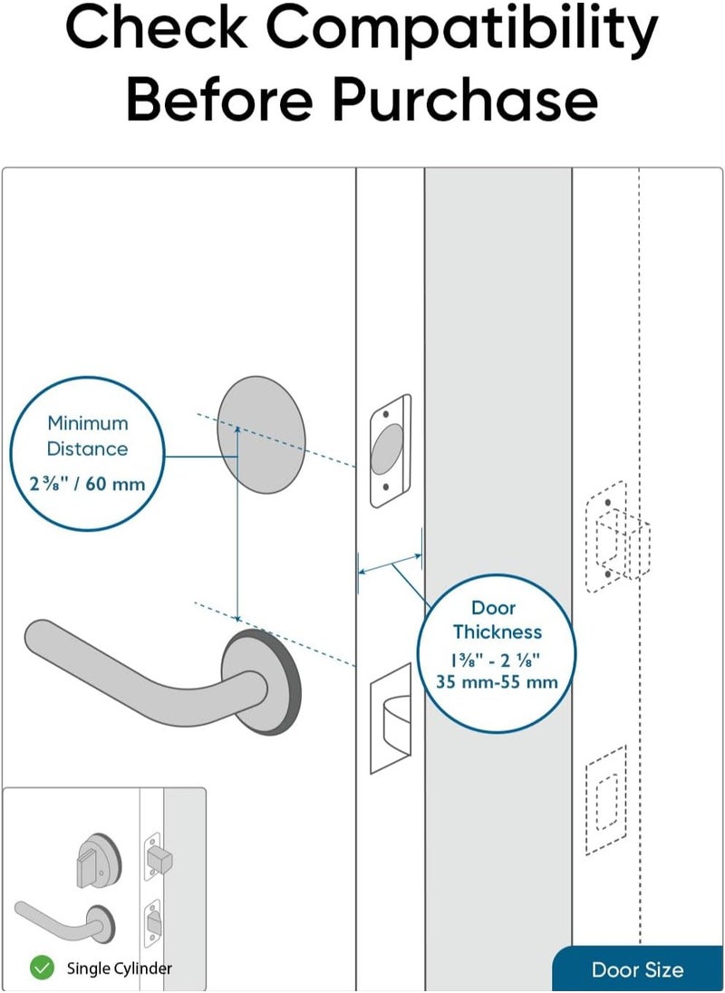 Anker - eufy Security Smart Lock S230, Keyless Fingerprint Lock for Front Door, Easy Installation, Built-in Wi-Fi, Reliable App for Remote Access, One-Year Battery Life, BHMA Certified, IP65 Weatherproof - Image 1