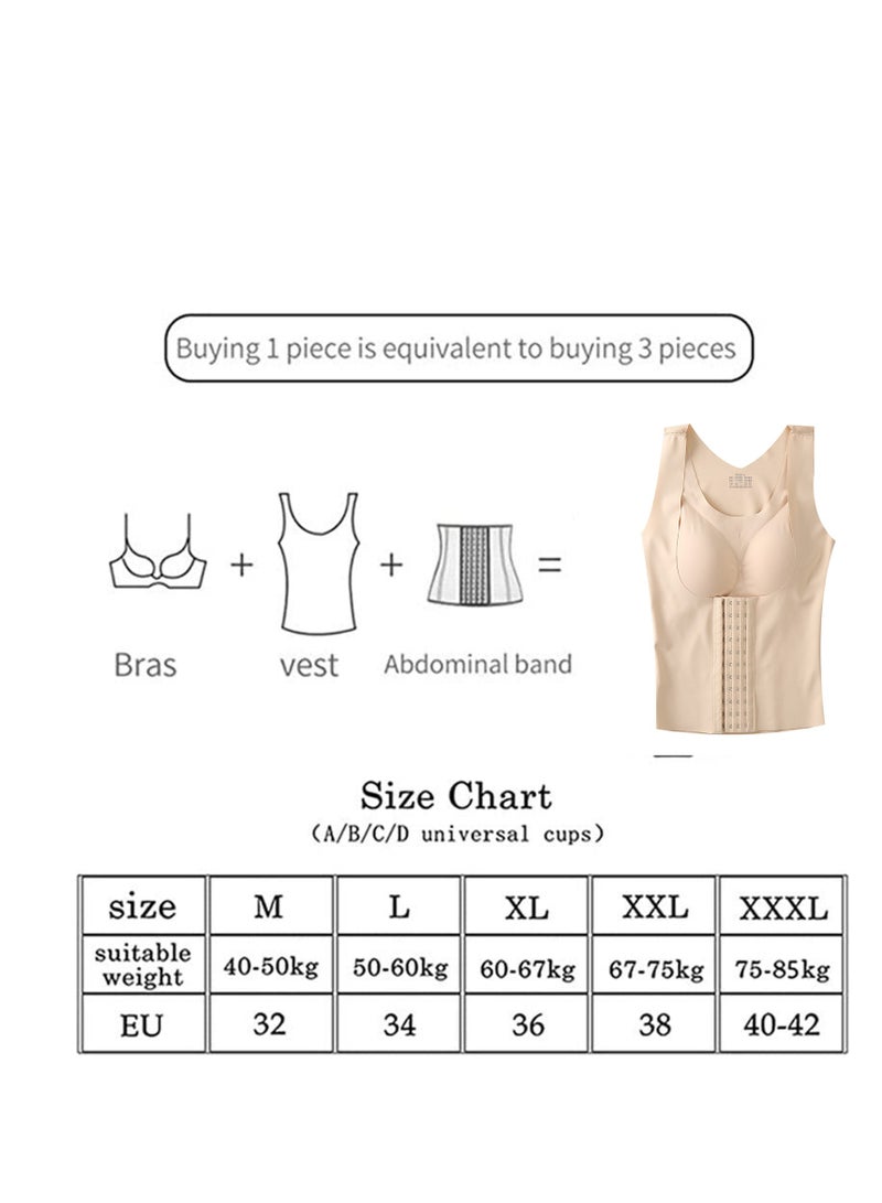 SYOSI Posture Corrector Bra, Chest Brace Up for Women, Posture Corrector Back Brace Support Bra Shaper, Slimming Wireless Back & Posture Support Longline Bra with Front Closure XL Size - Image 2