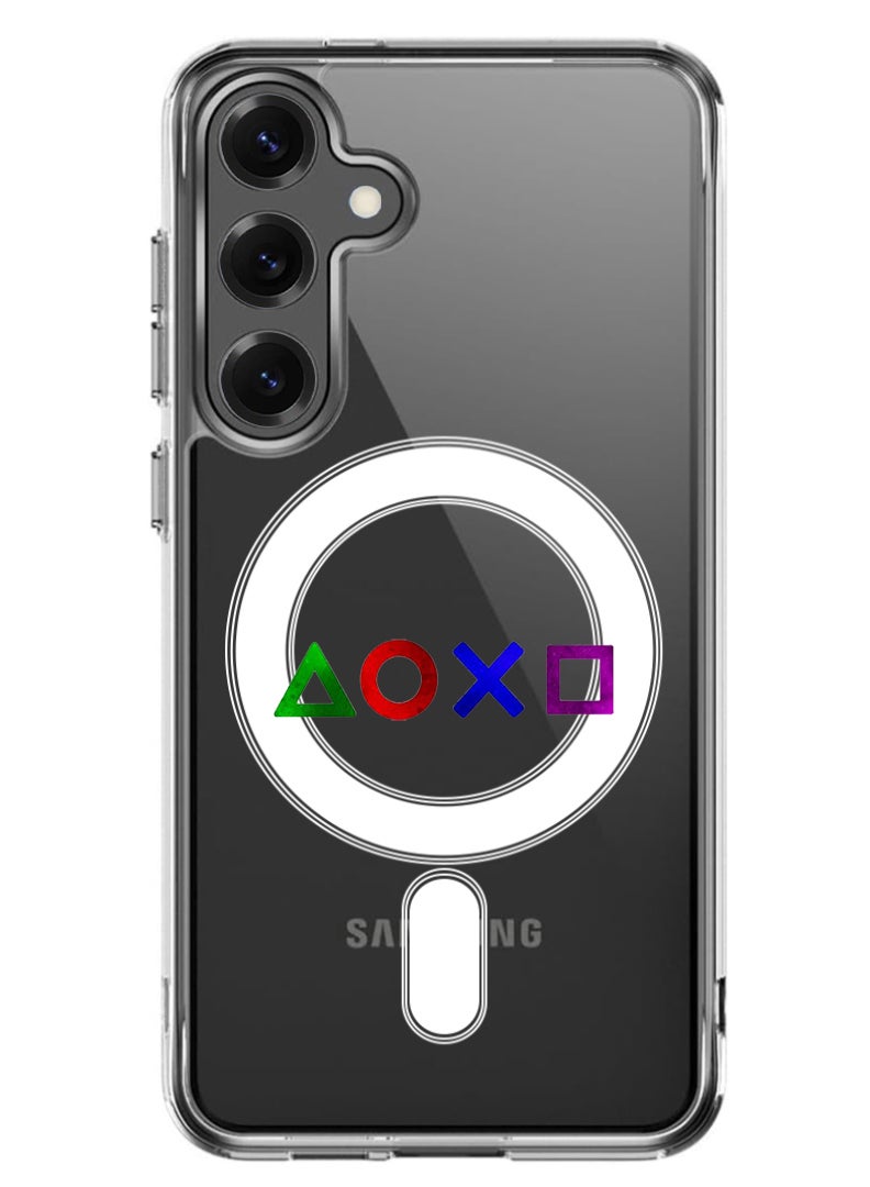 Theodor Magnetic Case for Samsung Galaxy S25 Plus 6.7-inch Compatible with MagSafe Wireless Charging, Shockproof Phone Bumper Cover Controler button  - Image 1