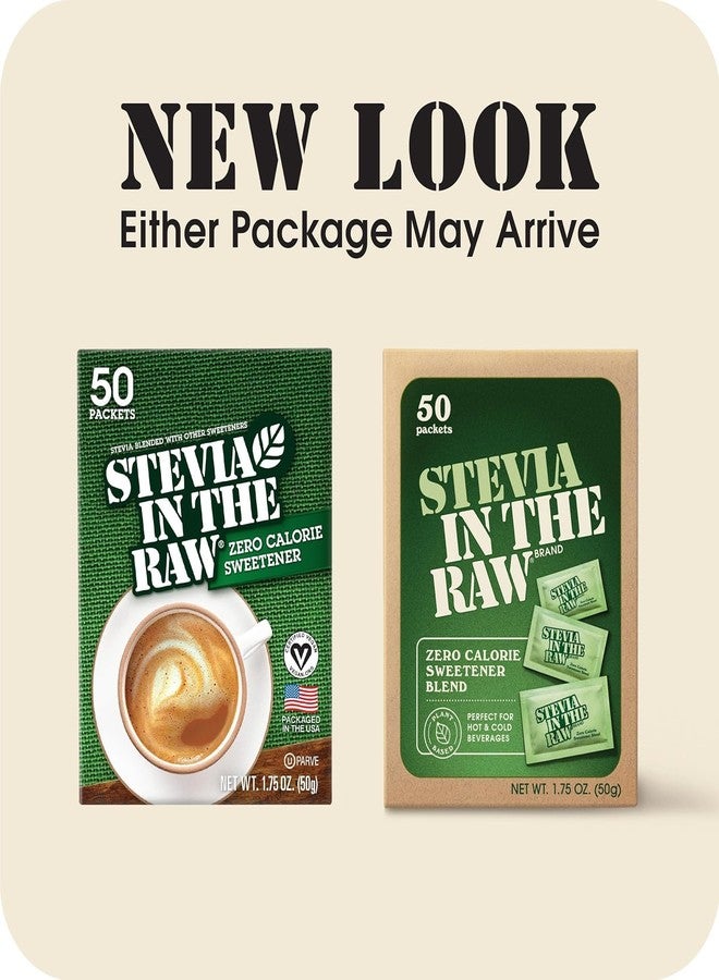 IN THE RAW Stevia In The Raw Stevia Sweetener Packets, 50 Ct, Zero Calorie Stevia Sugar Substitute Packets, No Erythritol or Artificial Flavors, Vegan, Gluten Free, Kosher, Low Glycemic Index - Image 5