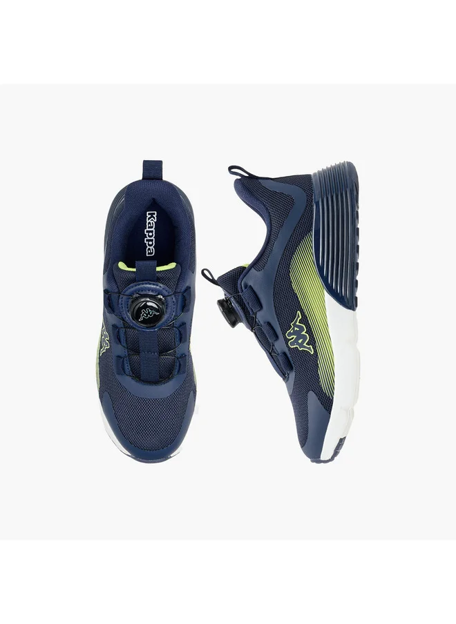Kappa Boys' Logo Print Sports Shoes with Rotating Buckle Closure