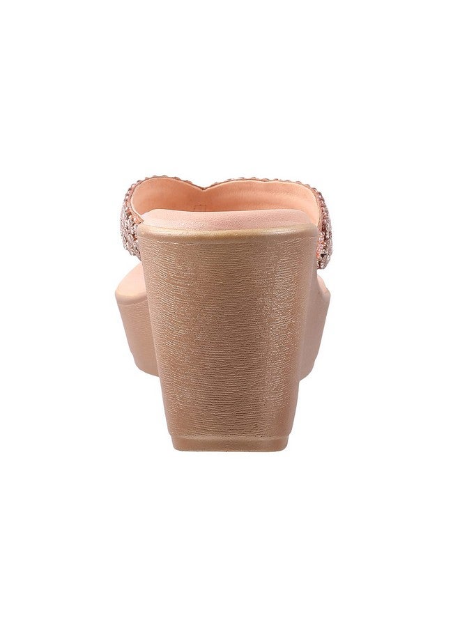 مترو نعال Metro النسائية المصنوعة من مادة صناعية باللون الذهبي الوردي (المقاس (5 المملكة المتحدة (38 الاتحاد الأوروبي)) - Image 3