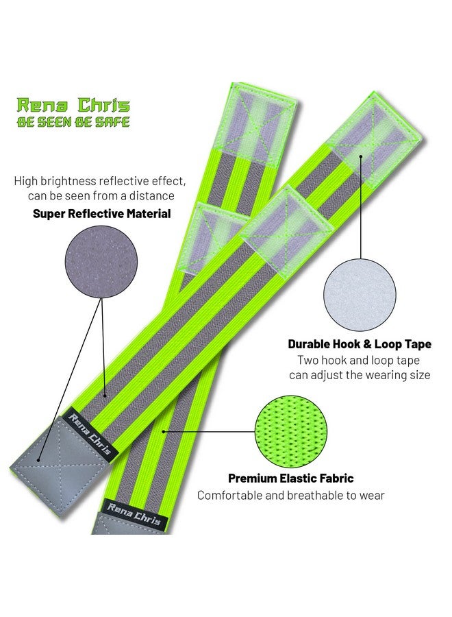 Rena Chris Reflective Running Gear 4Pcs High Visibility Reflective Bands For Night Walking Safety Running Gear With Reflective Tape For Clothing Running Safety Gear For Women Man Kids - Image 5