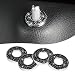 Sodcay 4 Pack Bling Car Inner Door Lock Covers Rhinestones Pull Rod Bolt Decoration Stickers Auto Universal Sparkly Door Bolt Cap Compatible with MercedesBenz ABCDE Class Black - Image 2
