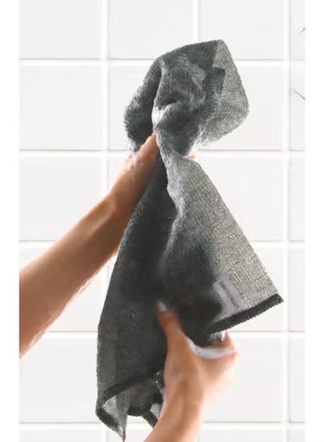 Dark Black EXFOLIATING TOWEL Loofah shower (2 Pcs) - Image 3