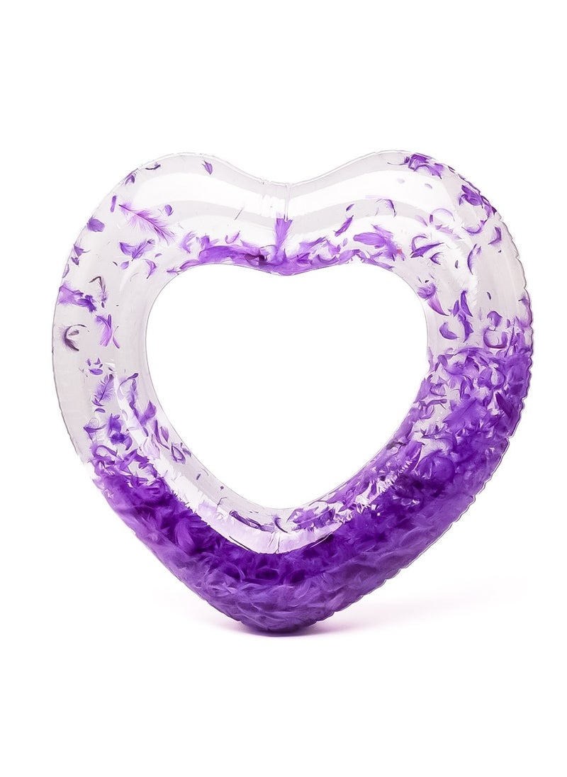 Generic Transparent feathers Heart Shaped Swim Ring  - Image 1