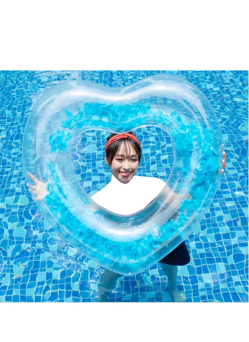 Generic Transparent feathers Heart Shaped Swim Ring  - Image 5