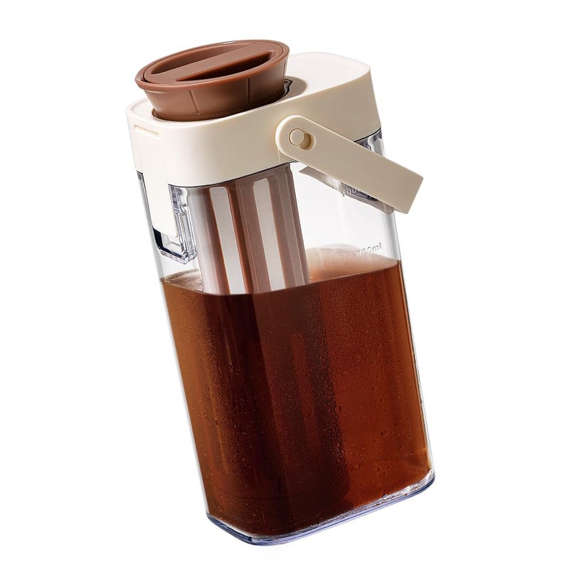 Xarfxco Cold Brew Coffee Maker, 1L/35oz Portable & Durable Iced Tea and Coffee Brewer, Leak-Proof & BPA-Free, Removable Mesh Filter For Easy Cleaning & Using, Dishwasher Safe, Space Saving. - Image 1