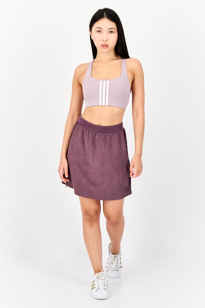 adidas Originals تنورات تدريبية للنساء من ماركة فيت الرياضية، مارون - Image 2