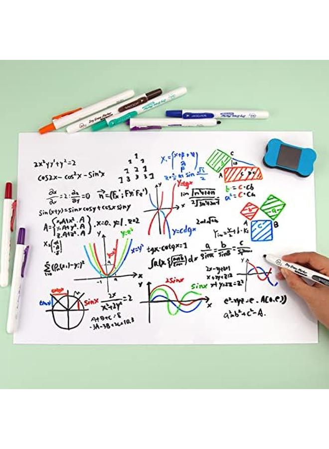WRITECH Retractable Dry Erase Markers 6Col Fine Tip Assorted Colors Low Odor Multi Colored Set Kid Adult Refillable Clickable Multicolor Thin Point Whiteboard Marker - Image 4