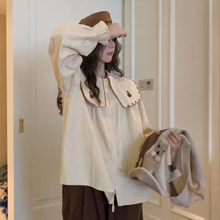 plus size Womens chubby girl Spring Fashion Three-piece Korean Embroidered Shirt Cat Knitted Vest Fat Leg Trendy Embroidered shirt - pzsku/Z493842DC860343D5F185Z/45/_/1743417123/d66def4b-d41e-4ed6-9d77-61d75abd0fef