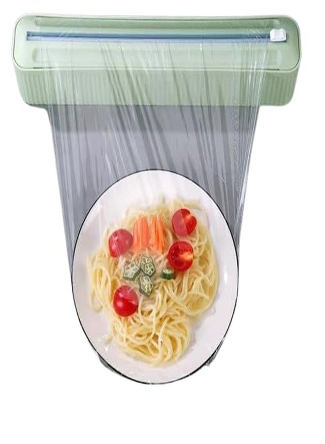 Cazuela Cling Film Dispenser Wrapping Paper Cutter Home Kitchen Supply for Wall 1 Green | Home & Garden | Kitchen, Dining & Bar | Kitchen Storage & Organization | Paper Towel Holders - Image 1