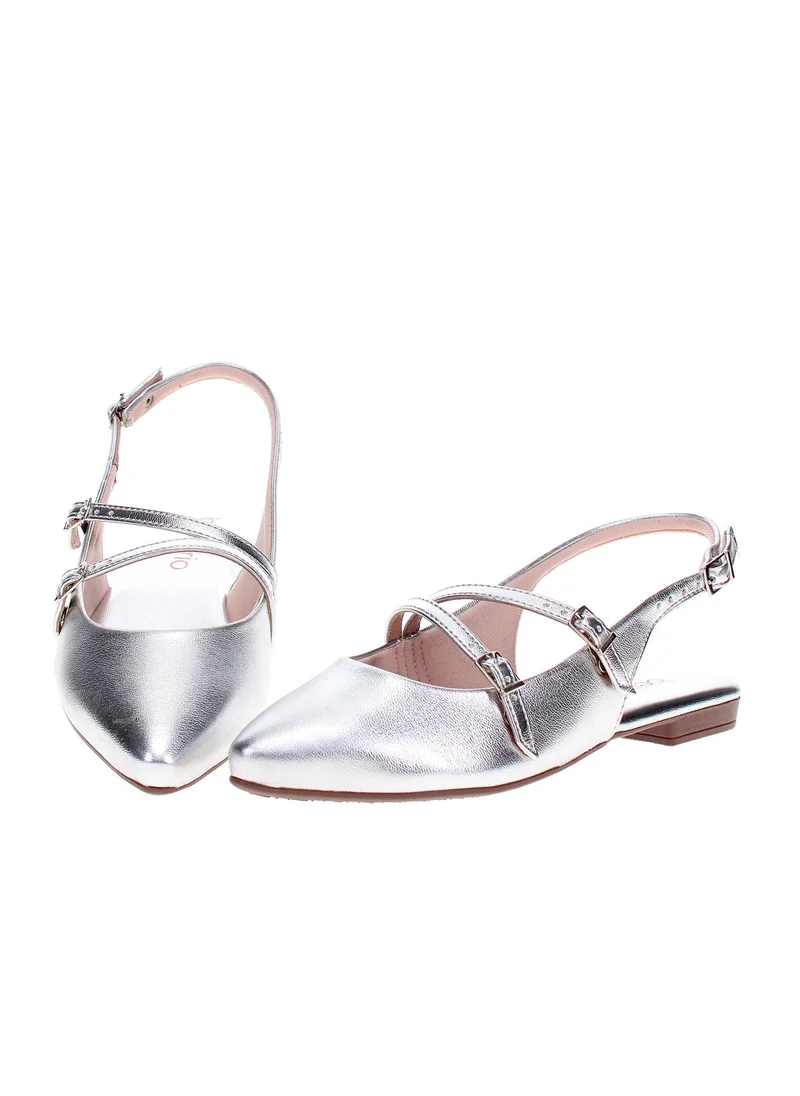 Beira Rio Silver Flat Shoes for Women – Stylish & Comfortable Everyday Footwear for Women | Best Price UAE