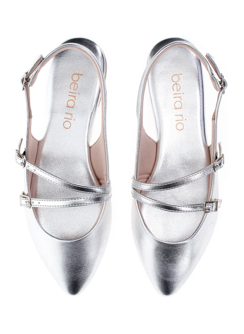 Beira Rio Silver Flat Shoes for Women – Stylish & Comfortable Everyday Footwear for Women | Best Price UAE