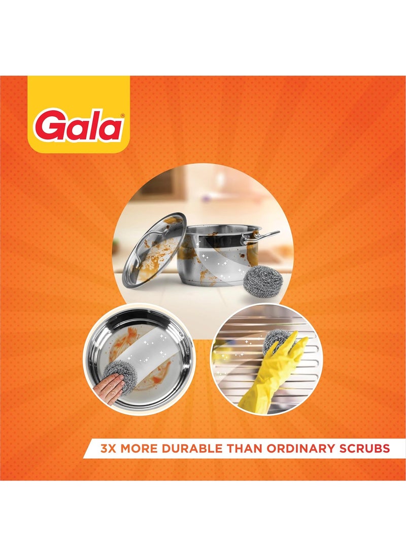 Gala Gala Steel Scrubber Combo Set (Pack of 6)  - Image 4