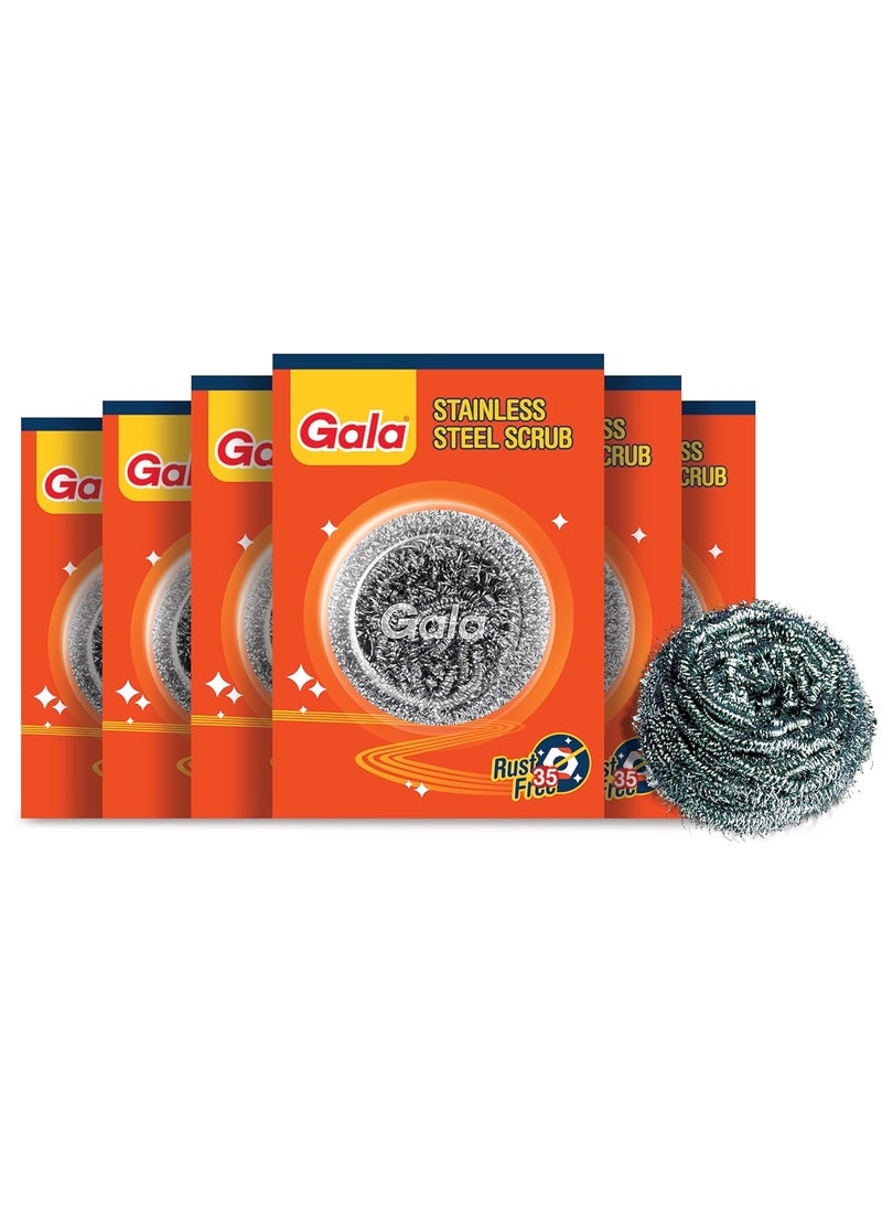 Gala Gala Steel Scrubber Combo Set (Pack of 6)  - Image 1
