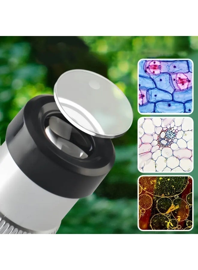 Youngsters' Science Experiment  Student-Specific Educational Microscope Kit - 600X-1200X Zoom Science Microscope with 12Microscope slidesfor Indoor, Outdoor, Student Lab Use - Durable PC Material, Ideal for Biology and Lab Techniques, Microscope Accessories - Image 5