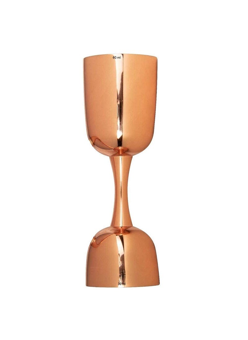 NJ NJ Double Cocktail Bar Jigger, Copper Electroplated Peg Measurer Cup, Bar Tools, Bar Accessories, Peg Measurer 30 and 60 ml: 1 Pc. 
