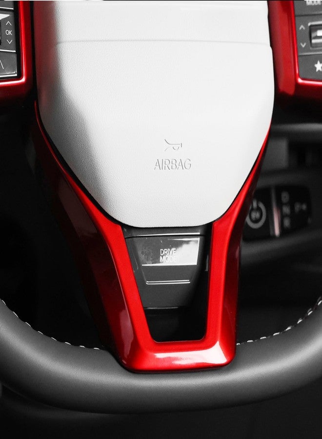 JUIVEEL ABS Car Steering Wheel Frame Cover Steering Wheel Button Panel Protection Frame Molding Trim Compatible with Kia K4 GT GT-Line 2025 Accessories (Glossy Red Style) - Image 5