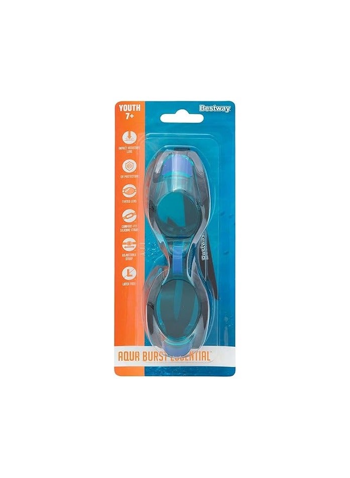 بست واي نظارة سباحة شفافة مانعة للتسرب وعدسات مضادة للضباب – أزرق - Image 3