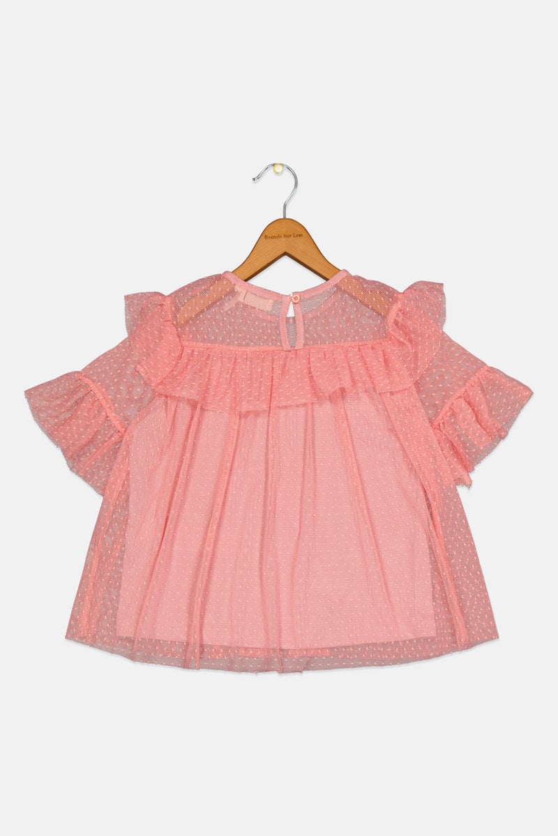 KOTON فستان منسوج للبنات، وردي - Image 2