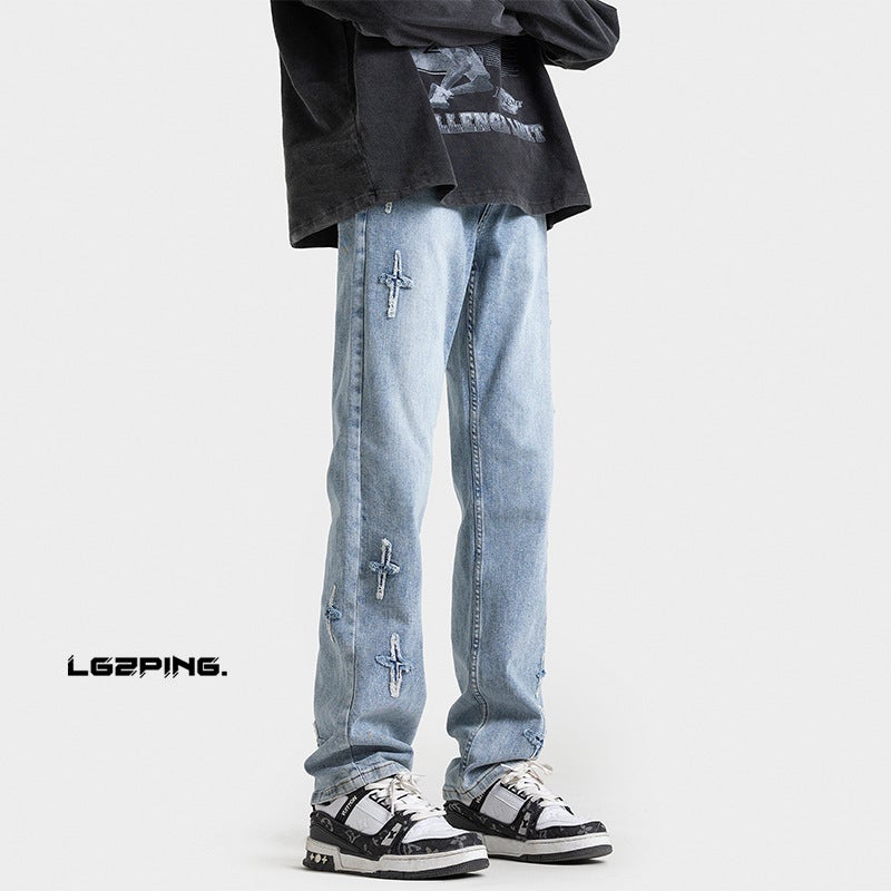 Unisex Casual Daily Denim Jeans - Image 3