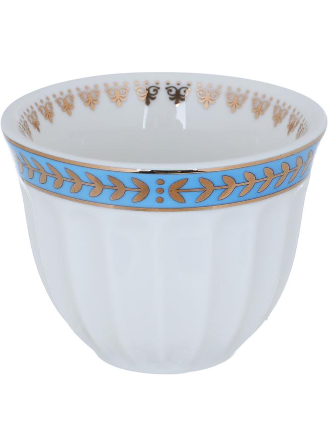 السيف  طقم فناجين قهوة عربية من البورسلين 12 قطعة باللون الأبيض - Image 2