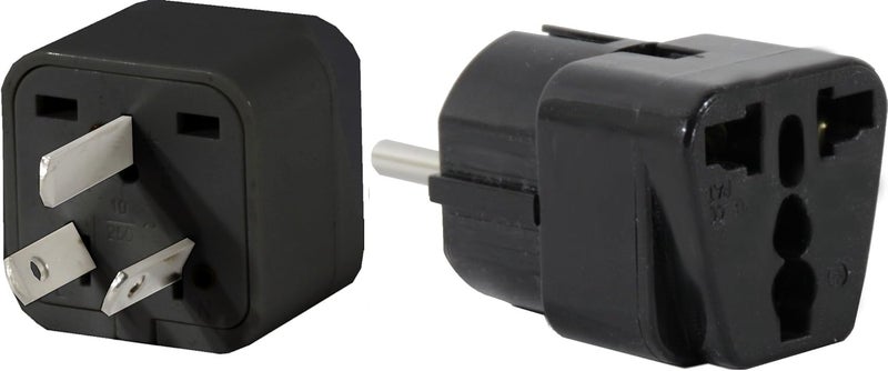 Plug-in-Solutions US to Argentina Travel Adapter Plug for USA/Universal to South America Type I & E (C/F) AC Power Plugs Pack of 2 - Image 1