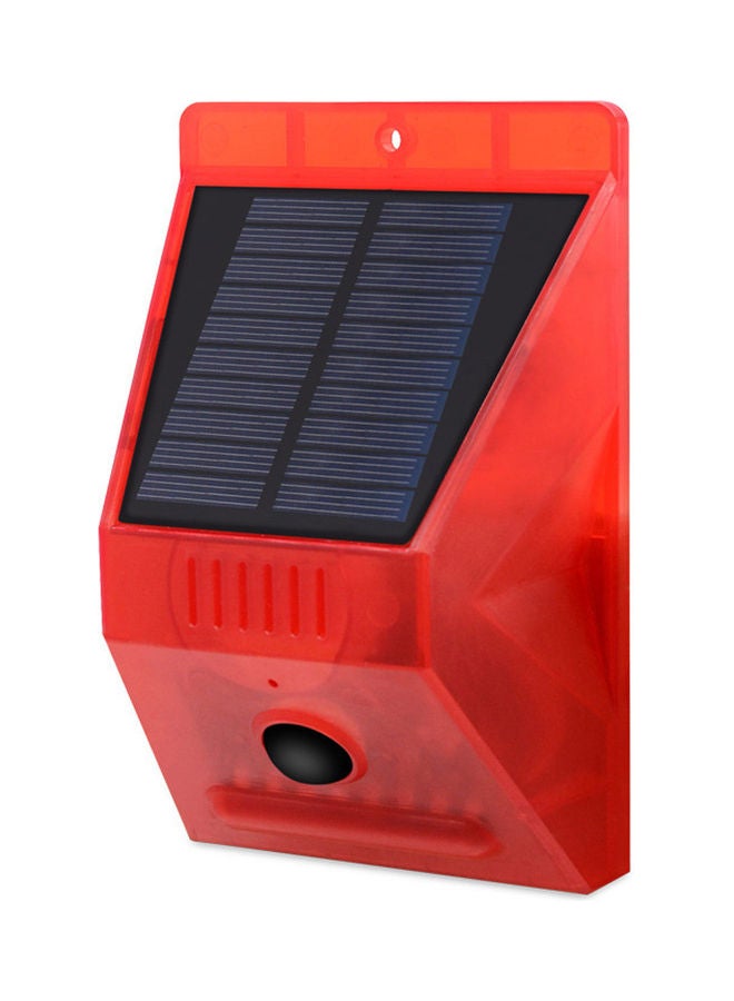 Solar Powered Motion Sensor Alarm Light Red - Image 1