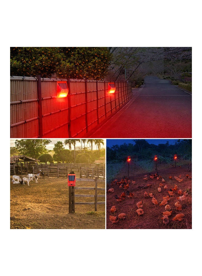 Solar Powered Motion Sensor Alarm Light Red - Image 3