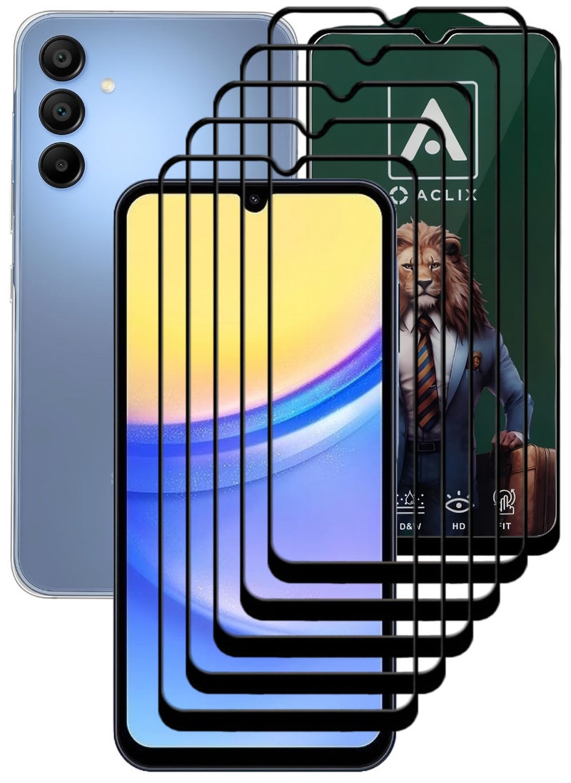 ACLIX 5 Pieces Antistatic ESD Dustproof Premium Quality High Definition Tempered Glass Screen Protector Designed For Samsung Galaxy A16 5G - Image 1