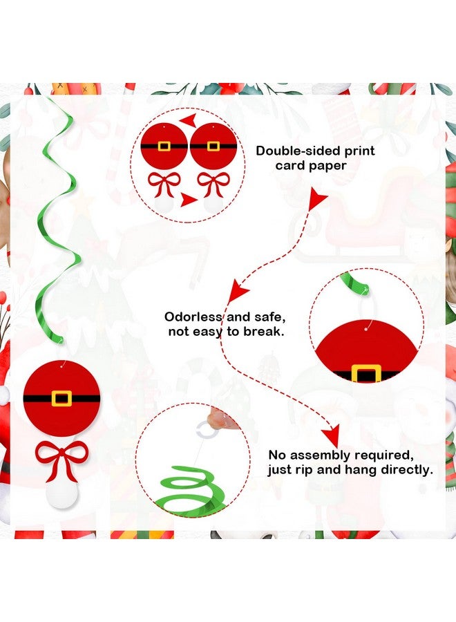 K KUMEED Christmas Baby Shower Decorations,Santa Baby Theme Party Hanging Swirls Foil Ceiling Decor For Christmas Party Decorations New Year Birthday Party Supplies Winter Baby Shower - Image 2