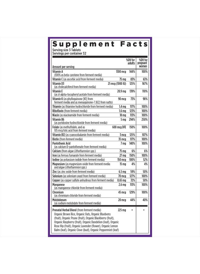 New Chapter - Advanced Perfect Prenatal Vitamins, 96ct, Made with Organic, Non-GMO Ingredients for Healthy Baby & Mom - Folate (Methylfolate), Whole-Food Fermented Iron, Vitamin D3 + Ginger - Image 1