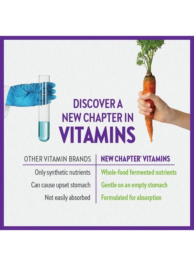 New Chapter - Advanced Perfect Prenatal Vitamins, 96ct, Made with Organic, Non-GMO Ingredients for Healthy Baby & Mom - Folate (Methylfolate), Whole-Food Fermented Iron, Vitamin D3 + Ginger - Image 1