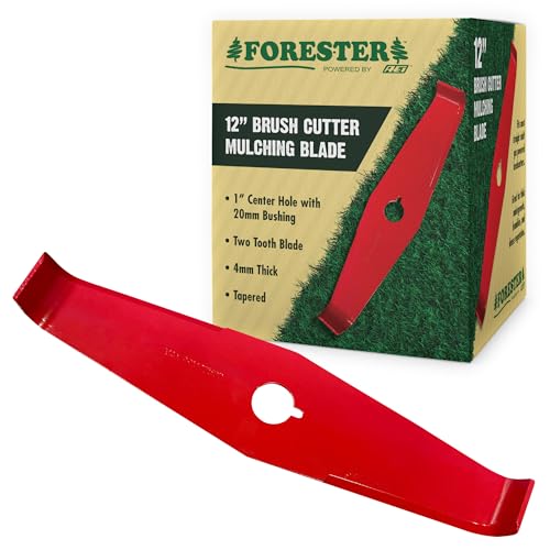 FORESTER 12" Universal Mulching Blade - Brush Cutter Blade for Weedeater | Tapered Steel Brushcutter Attachment | Fits 1" and 20mm Arbor - Image 1