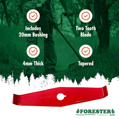 FORESTER 12" Universal Mulching Blade - Brush Cutter Blade for Weedeater | Tapered Steel Brushcutter Attachment | Fits 1" and 20mm Arbor - Image 4