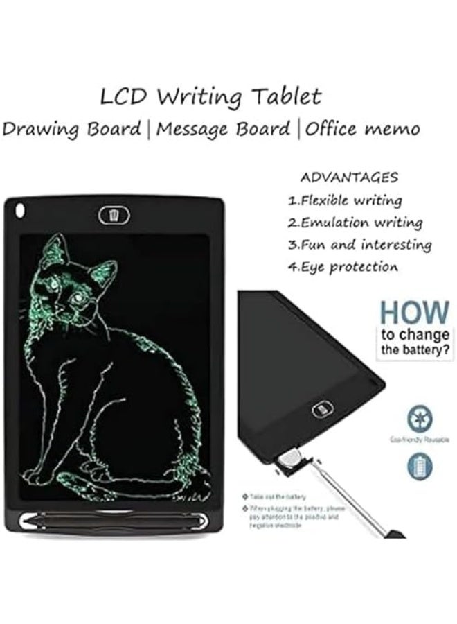 تابلت للرسم والملاحظات بشاشة LCD سهلة الاستخدام ولوحة رقمية قابلة لإعادة الاستخدام مع قلم ستايلس للمنزل والمدرسة والمكتب، لوحة إلكترونية محمولة قابلة للمسح (أزرق) - Image 4