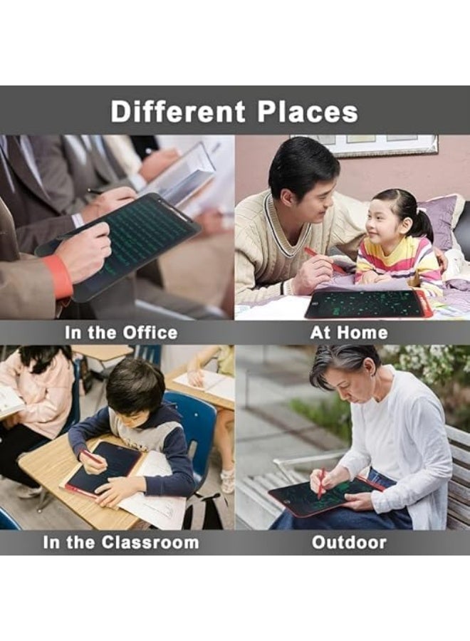 تابلت للرسم والملاحظات بشاشة LCD سهلة الاستخدام ولوحة رقمية قابلة لإعادة الاستخدام مع قلم ستايلس للمنزل والمدرسة والمكتب، لوحة إلكترونية محمولة قابلة للمسح (أزرق) - Image 2