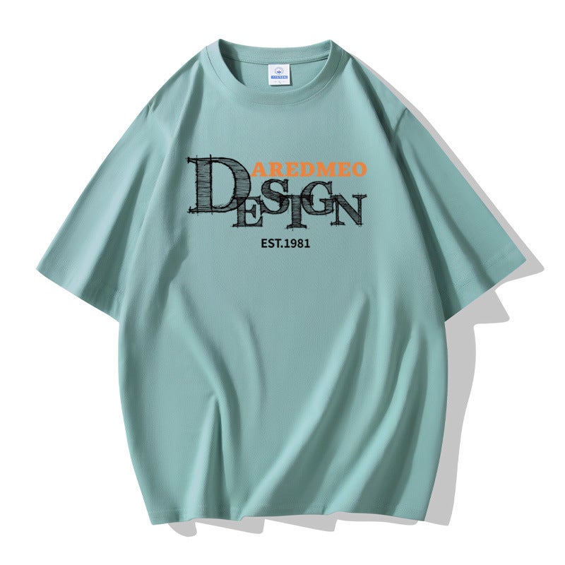 Men'S Short-Sleeved T-Shirt Men'S Pure Cotton Summer Trendy Brand Clothes Students Loose Half-Sleeved Teenagers Large Size Men'S T-Shirt - Image 1