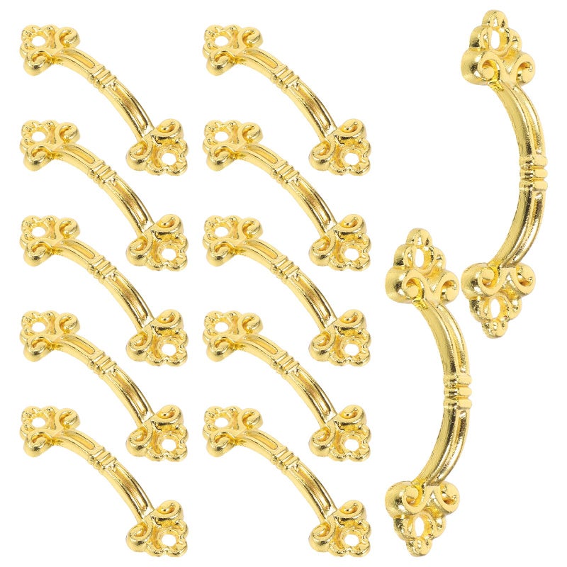12 Pcs Antique Gold Pull Handles For Jewelry Box Drawer Cabinet Hardware - Image 2