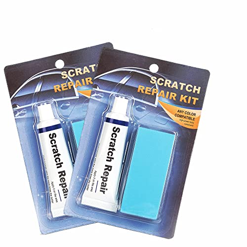 Plextone Car Scratch Repair Kit, Auto Maintenance Wax Polishing Grinding Paste Paint Care Set, Care Grinding Polishing Restorer Liquid with Sponge (B-1) (B-2) - Image 1