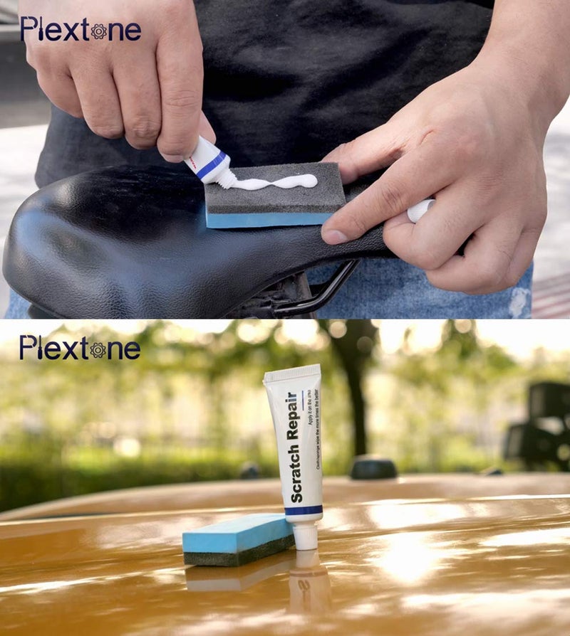 Plextone Car Scratch Repair Kit, Auto Maintenance Wax Polishing Grinding Paste Paint Care Set, Care Grinding Polishing Restorer Liquid with Sponge (B-1) (B-2) - Image 3