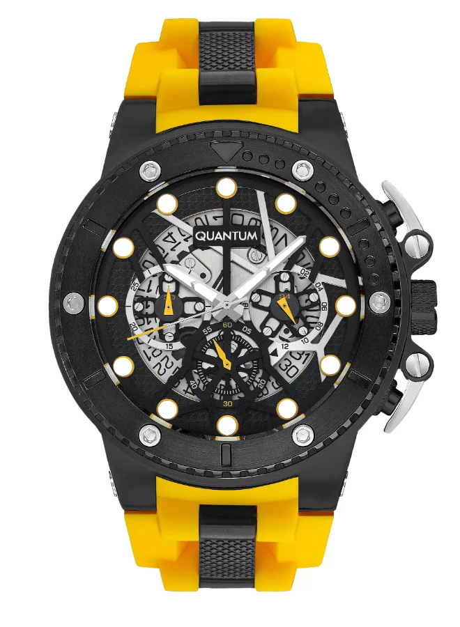 كوانتوم QUANTUM Men's Chronograph Black Dial Watch - HNG535.654