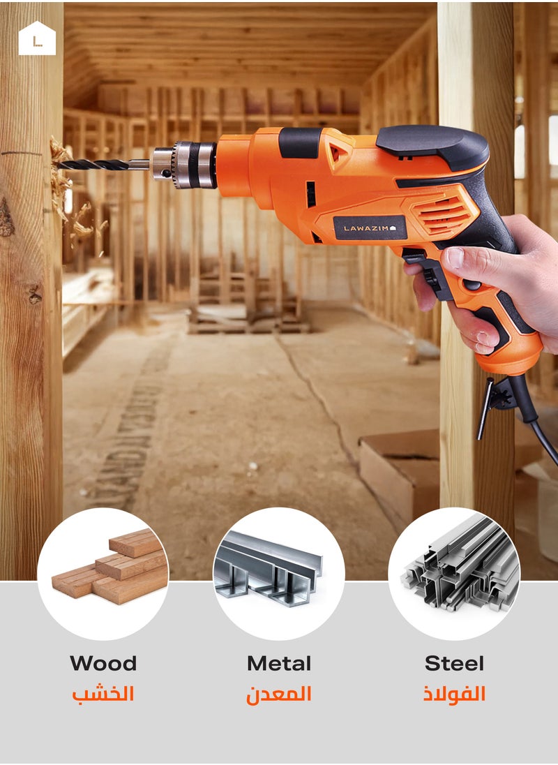 LAWAZIM Heavy duty Impact Drill 10mm 650W | Power Impact Driver|Brushless Motor  - Image 5
