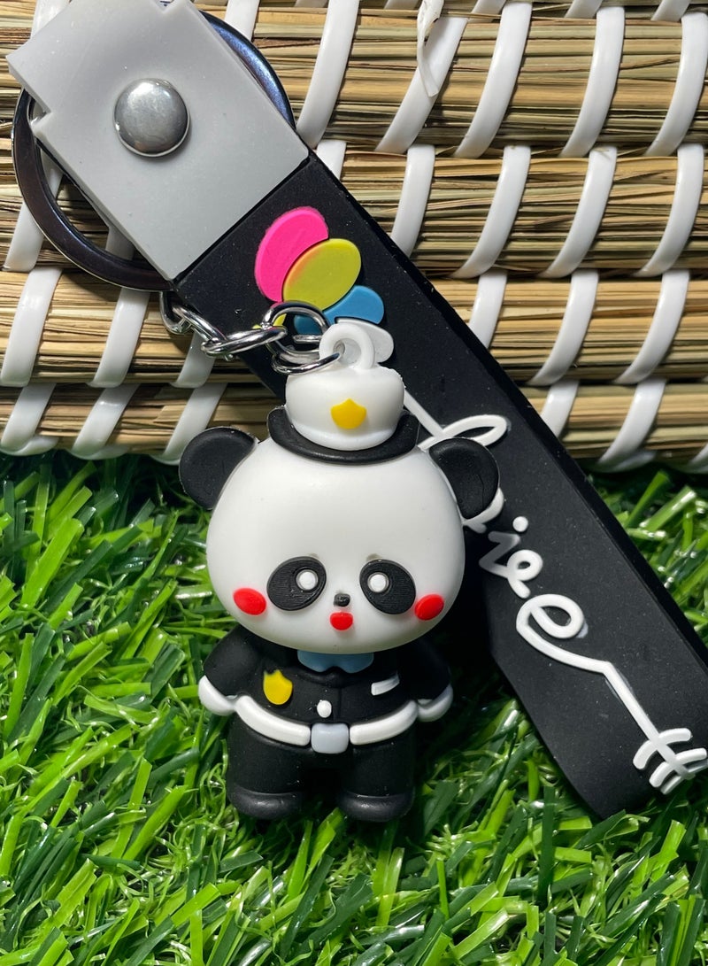 Distinctive cartoon keychain distinctive accessory cartoon policeman character keychain with ribbon that fits with car keys wallets and bags beautiful creative gift - Image 2