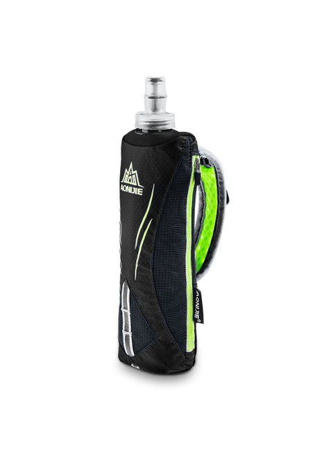 Aonijie Quick Grip Handheld Water Bottle for Running, Hand Strap Hydration Pack with 500ml Handheld Soft Flask Water Bottle (Black)