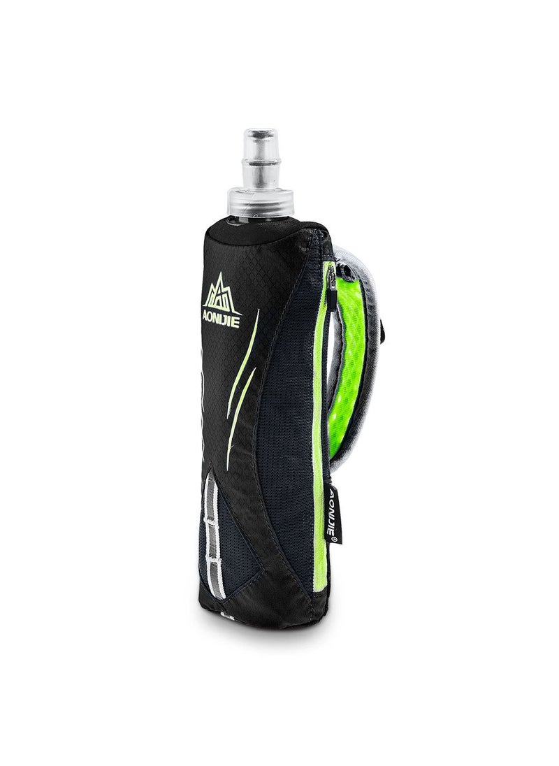 AONIJIE Aonijie Quick Grip Handheld Water Bottle for Running, Hand Strap Hydration Pack with 500ml Handheld Soft Flask Water Bottle (Black)  - Image 1