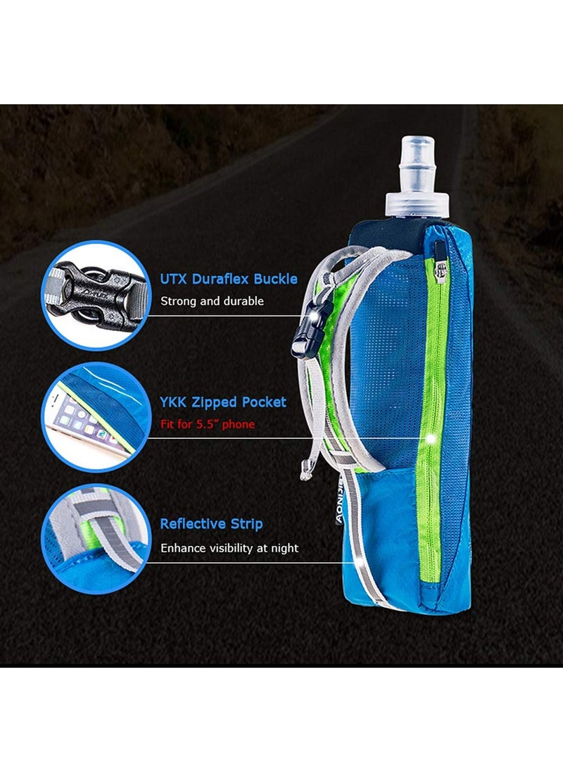 AONIJIE Aonijie Quick Grip Handheld Water Bottle for Running, Hand Strap Hydration Pack with 500ml Handheld Soft Flask Water Bottle (Black)  - Image 4